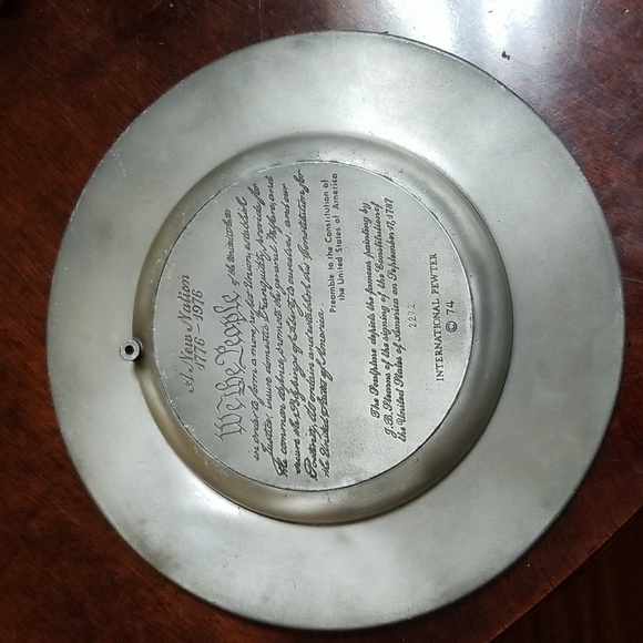 BICENTENNIAL COMMEMORATIVE "A NEW NATION" 1776-1976 INTERNATIONAL PEWTER - Picture 4 of 5